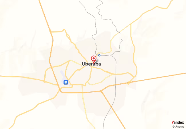 Qibla Map for Uberaba