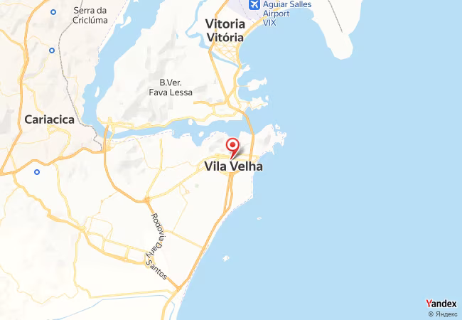 Qibla Map for Vila Velha