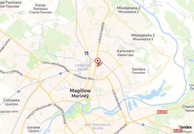 Qibla Map for Mahilyow