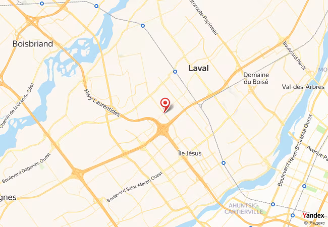 Qibla Map for Laval
