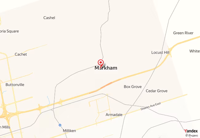 Qibla Map for Markham