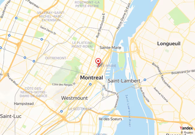 Qibla Map for Montreal