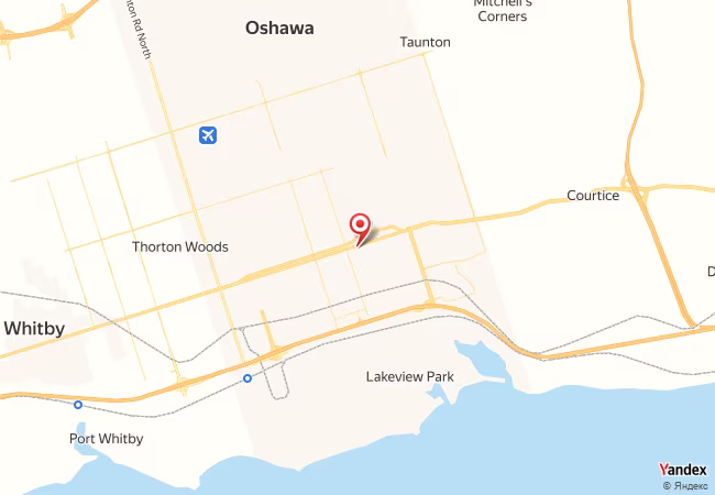 Qibla Map for Oshawa