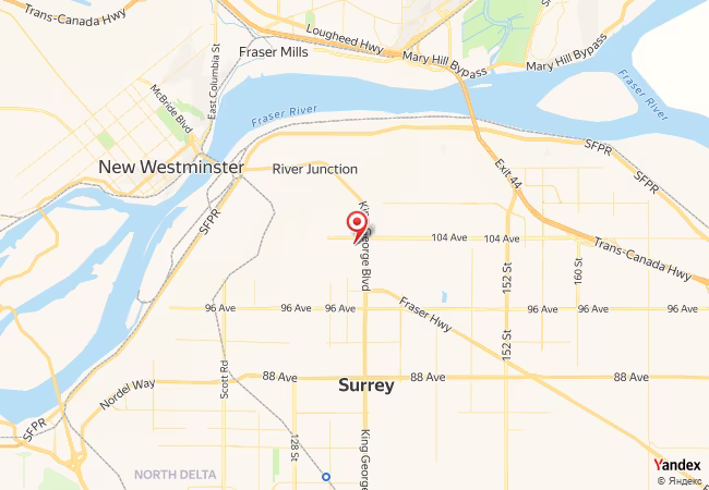 Qibla Map for Surrey