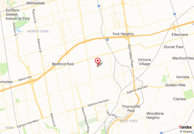 Qibla Map for Toronto