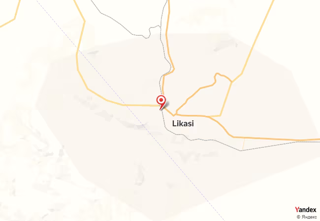 Qibla Map for Likasi