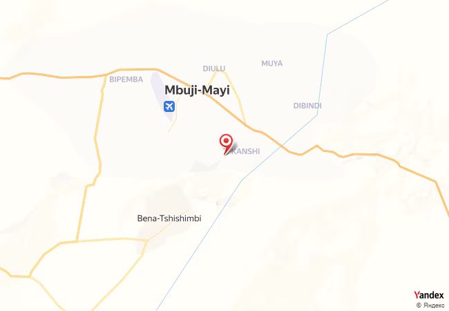 Qibla Map for Mbuji-Mayi