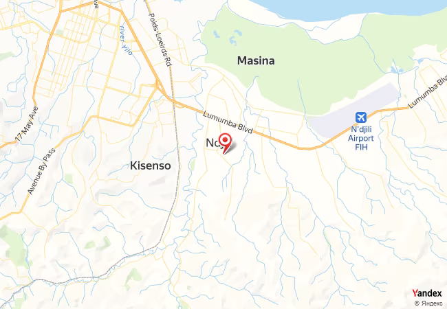 Qibla Map for Ndjili