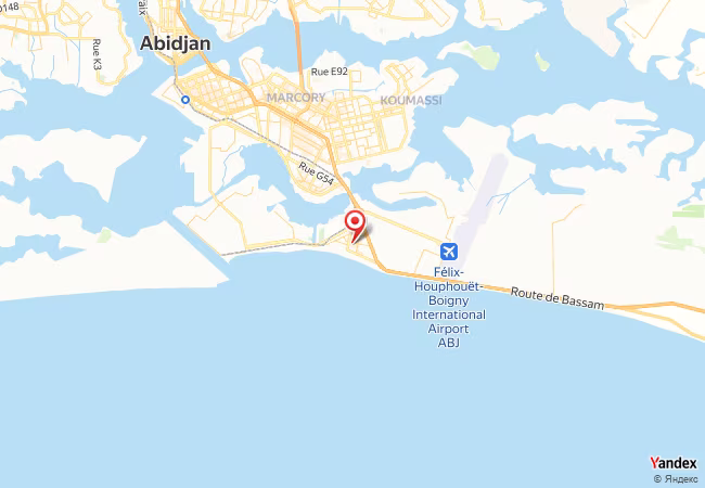 Qibla Map for Port-Bouet