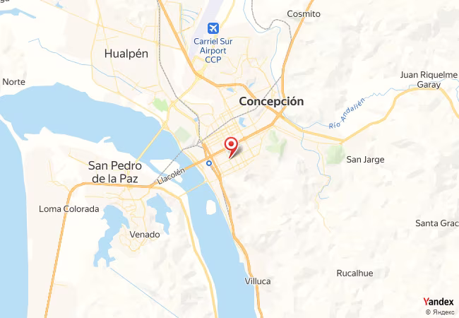 Qibla Map for Concepcion