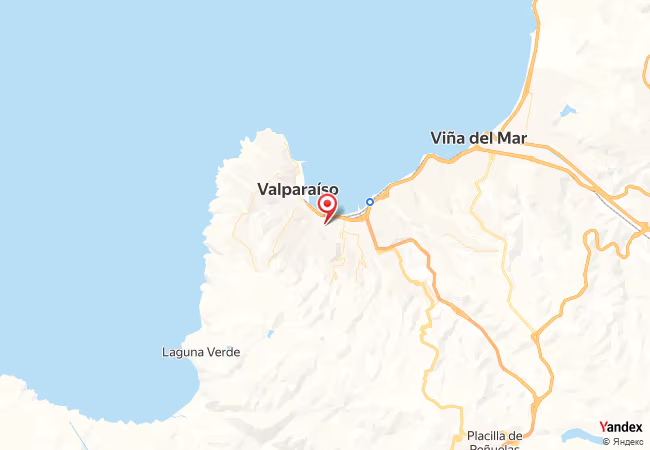 Qibla Map for Valparaiso
