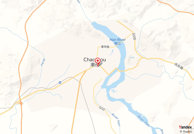Qibla Map for Chaozhou