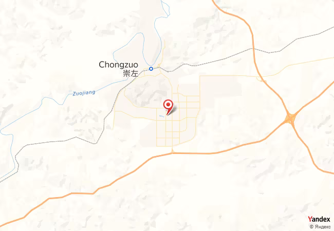 Qibla Map for Chongzuo