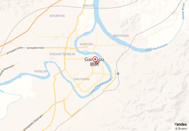 Qibla Map for Ganzhou