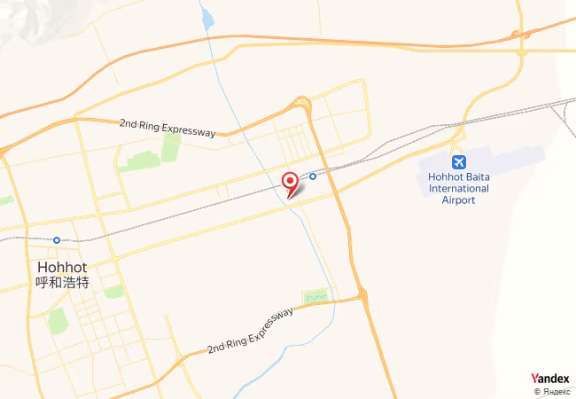 Qibla Map for Hohhot