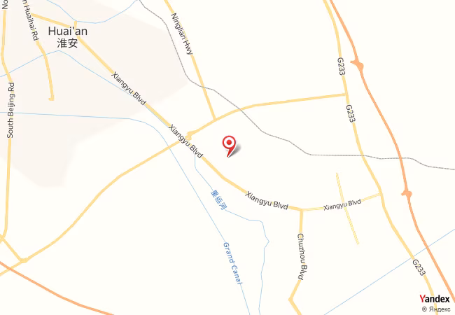 Qibla Map for Huai'an