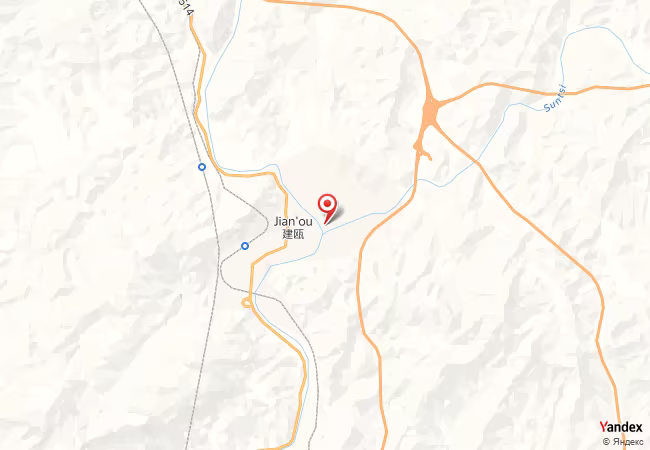 Qibla Map for Jian'ou