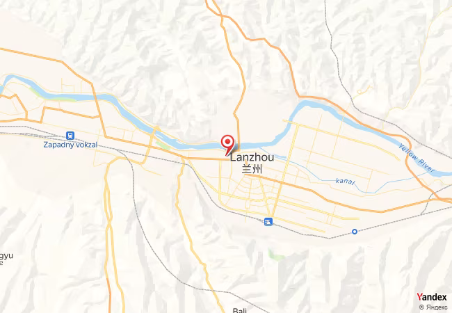 Qibla Map for Lanzhou