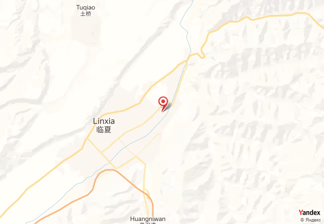 Qibla Map for Linxia Chengguanzhen