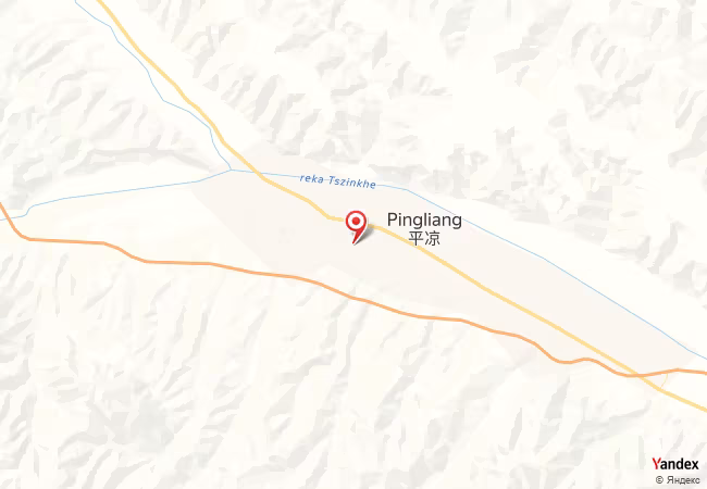 Qibla Map for Pingliang