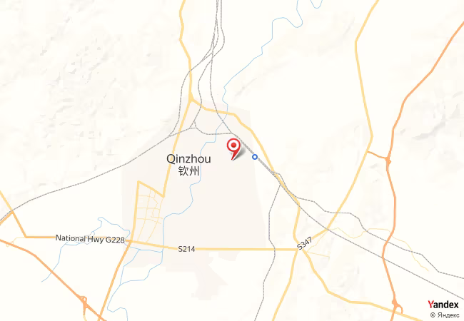 Qibla Map for Qinzhou