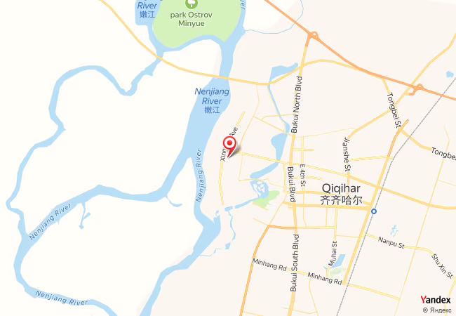 Qibla Map for Qiqihar