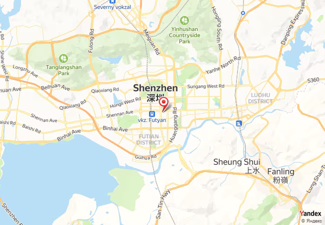 Qibla Map for Shenzhen