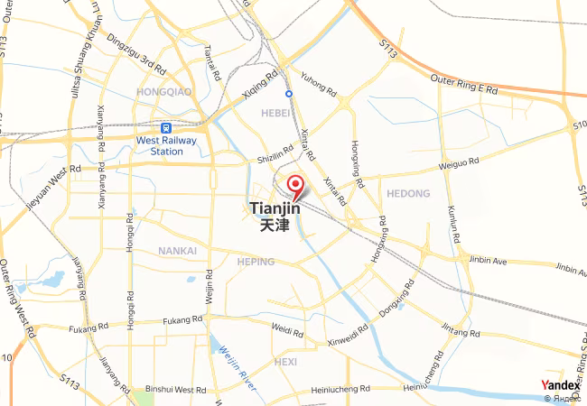 Qibla Map for Tianjin