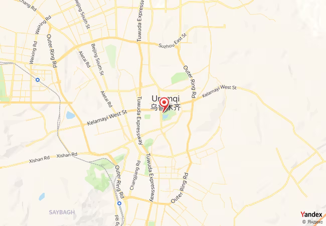 Qibla Map for Urumqi