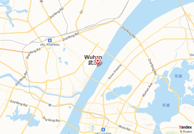 Qibla Map for Wuhan