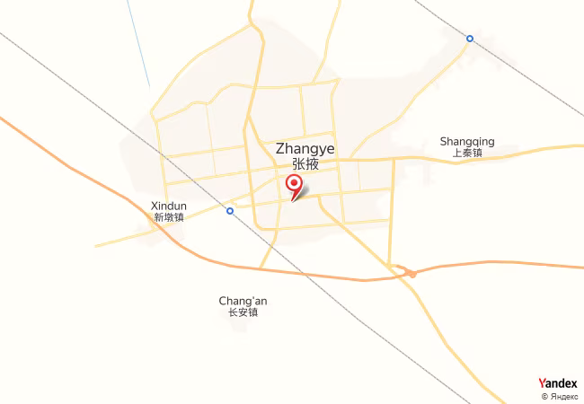 Qibla Map for Zhangye