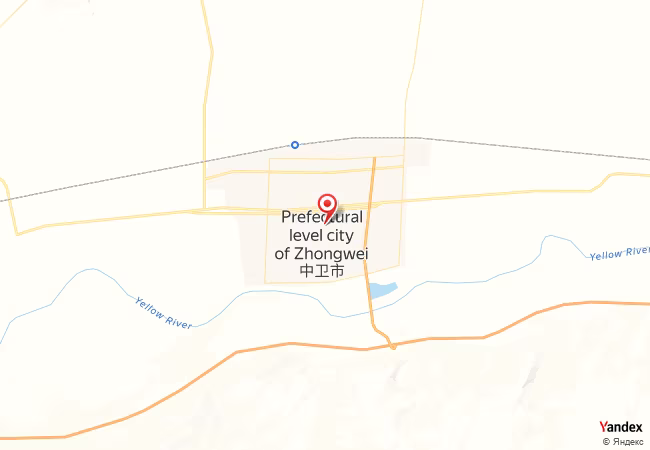 Qibla Map for Zhongwei