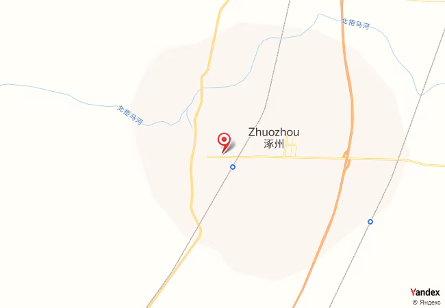 Qibla Map for Zhuozhou