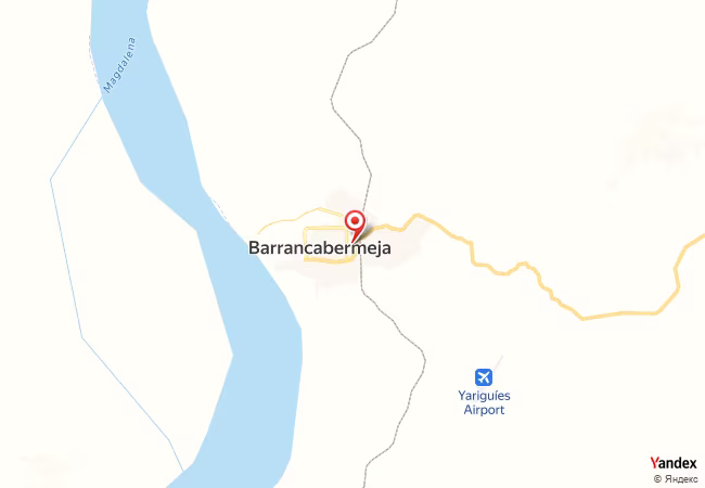Qibla Map for Barrancabermeja