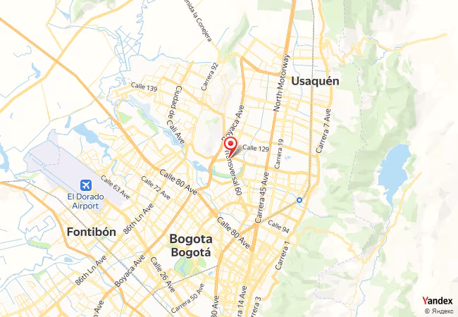 Qibla Map for Bogota