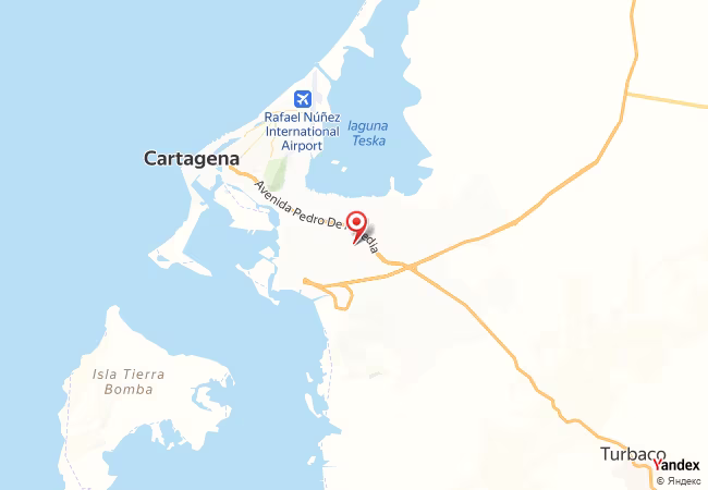 Qibla Map for Cartagena