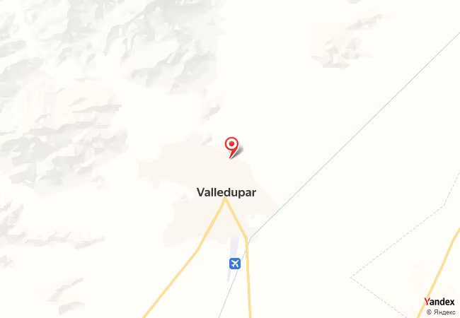 Qibla Map for Valledupar