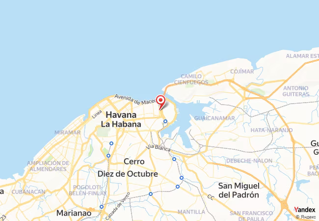 Qibla Map for Havana