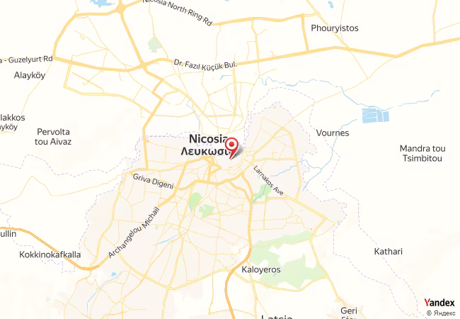 Qibla Map for Nicosia