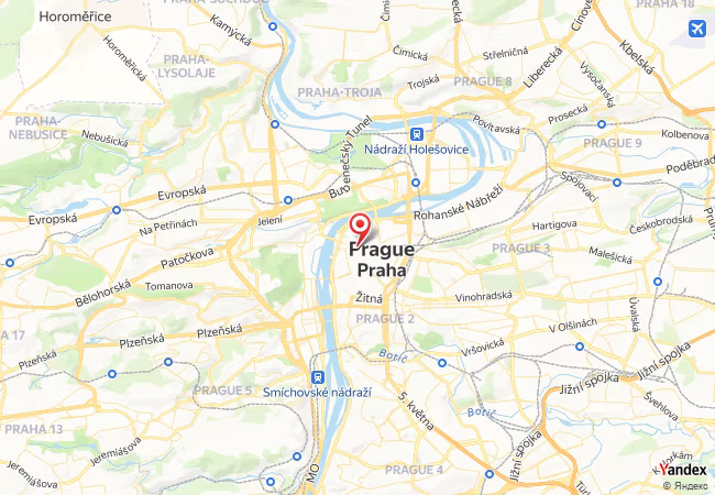 Qibla Map for Prague