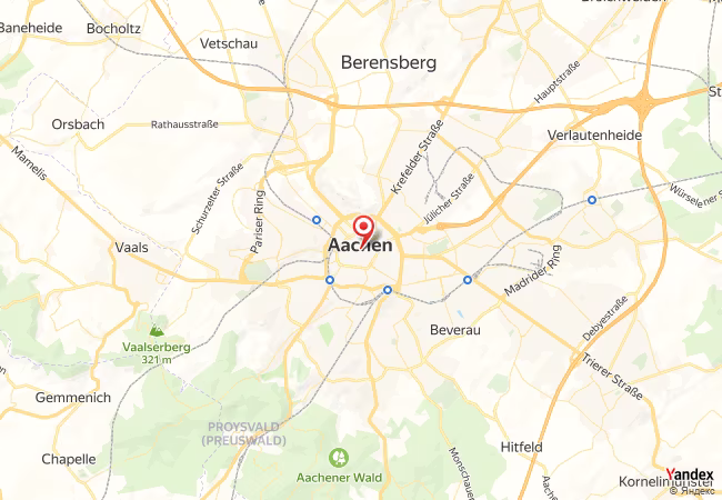 Qibla Map for Aachen