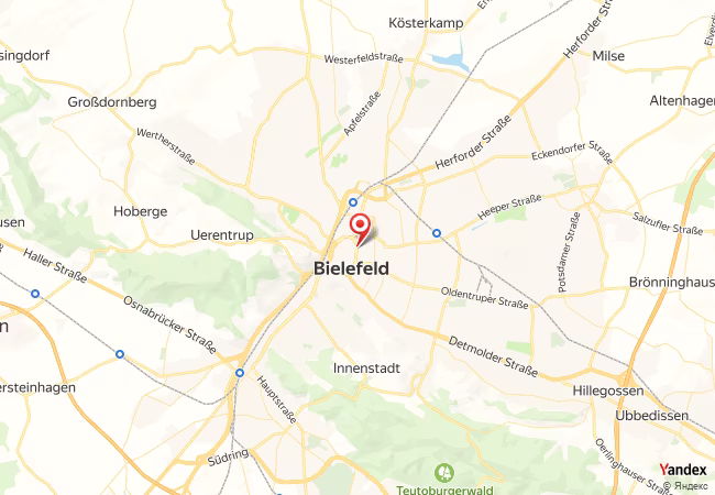 Qibla Map for Bielefeld