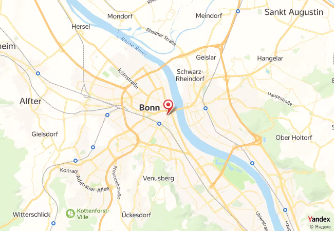 Qibla Map for Bonn