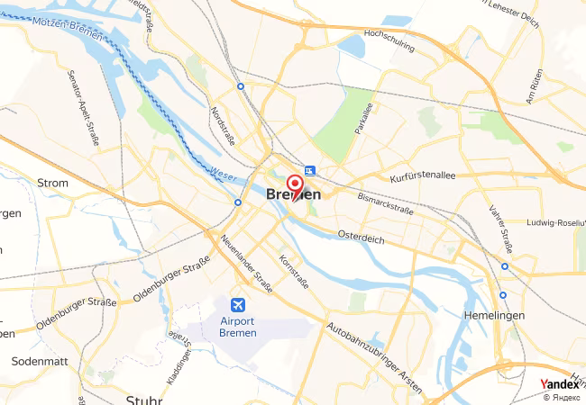 Qibla Map for Bremen