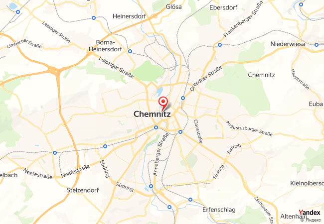 Qibla Map for Chemnitz