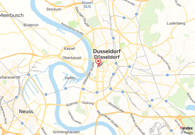 Qibla Map for Dusseldorf