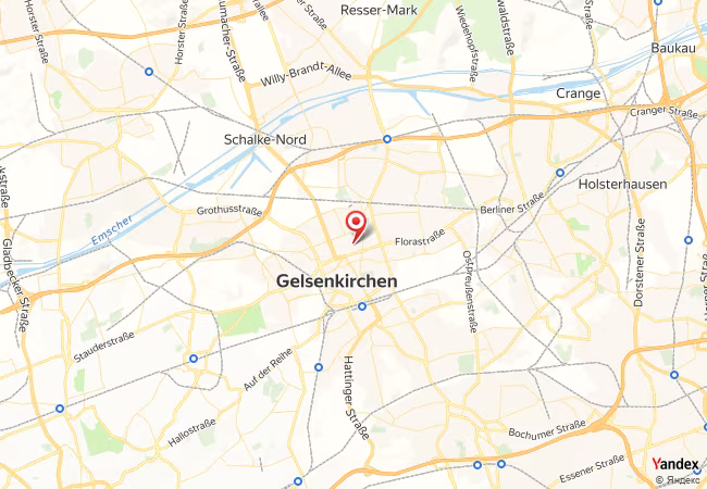 Qibla Map for Gelsenkirchen