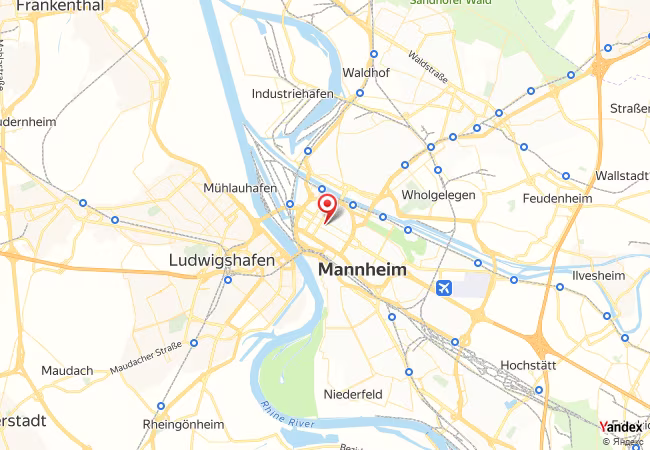 Qibla Map for Mannheim