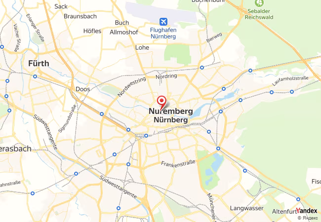 Qibla Map for Nuremberg