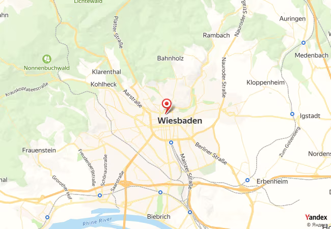Qibla Map for Wiesbaden